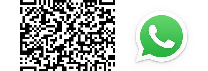 QR-Code und WhatsApp-Logo